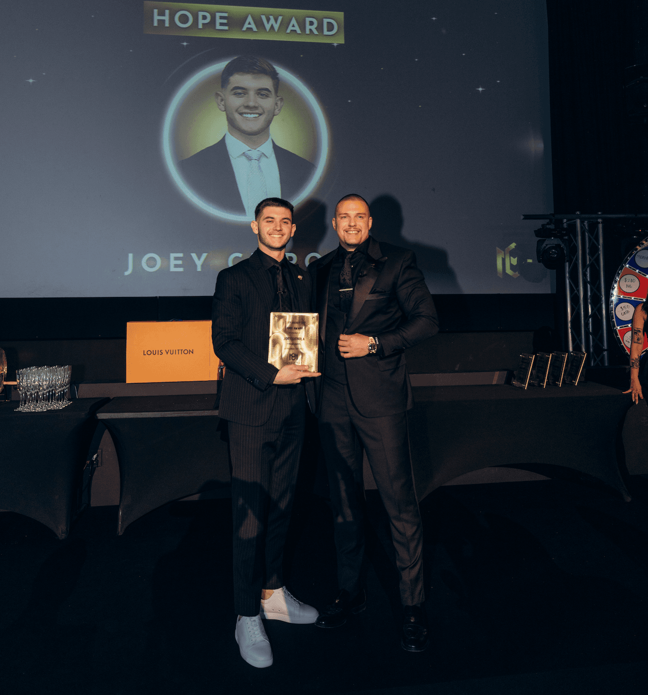 Joseph Citrola accepting the A.C.E.S. Award from US Health